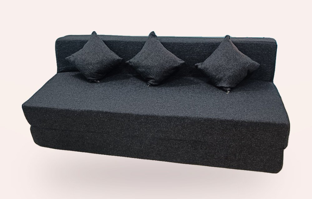 Charcoal grey sofa cum bed